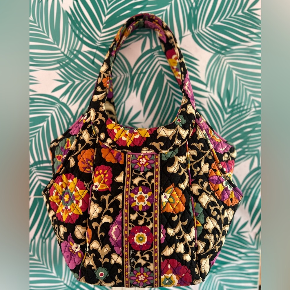 Vera Bradley Suzani Handbag Floral Print Multicolor Quilted Boho Retired fall 11